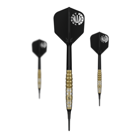 Target Japan Prime Series Mayuko Morita Mayo GEN7.5 Soft Darts - 20g Abgebildet ist das Set der Target Japan Prime Series Mayuko Morita Mayo GEN7.5 Softdarts mit 20 Gramm. Das Set zeigt alle enthaltenen Darts und Zubehör für Softdartspieler.
