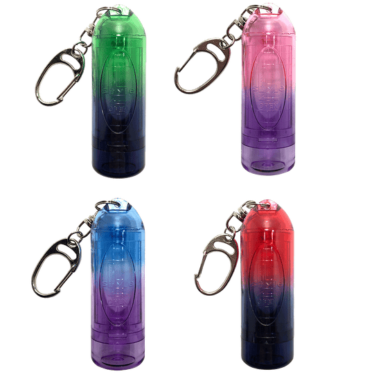 1st-Release-Lipstock-1000x1000 Das Bild zeigt vier verschiedene Lipstock Twin Color Spitzencases von L-Style in unterschiedlichen Farbverläufen. Jedes Case hat einen Karabinerhaken zum einfachen Befestigen.