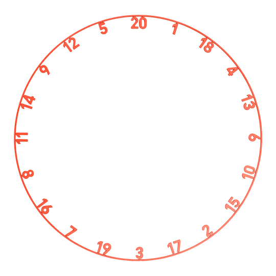 Precise 180 Endorphine steel dartboard with number ring - Inferno Red Auf dem Bild sieht man das Precise 180 Endorphine Steeldartboard mit Nummernring in der Farbe Inferno Red. Das Dartboard hat ein auffälliges rotes Design.