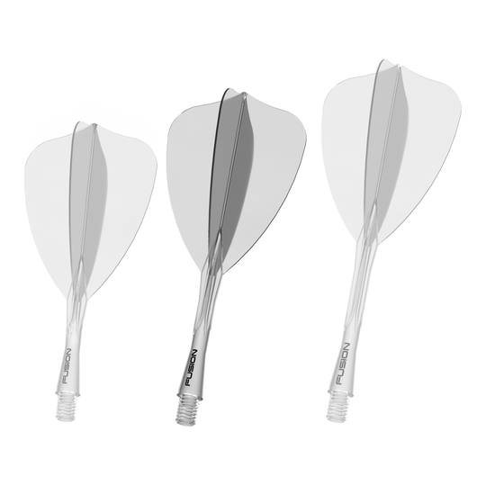 Abgebildet ist ein weiteres Dartzubehör, wie ein Shaft oder Flight. Der Dateiname beschreibt das Produkt als 'Winmau Fusion Flight Shaft System Arrow Clear 28mm 2'.