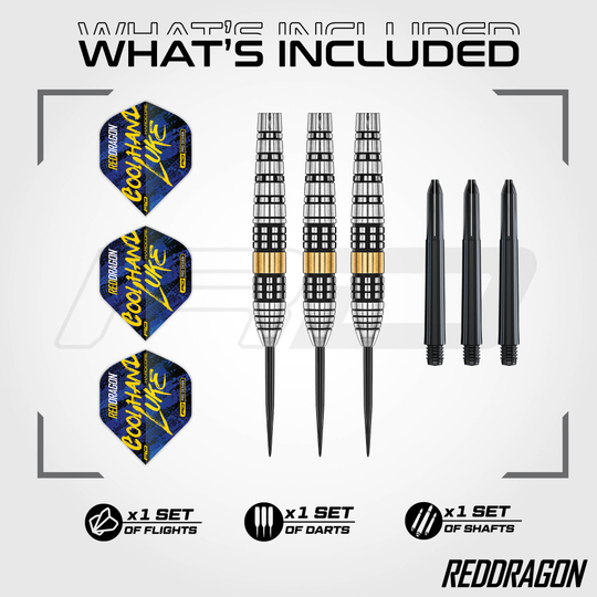 Red Dragon Luke Humphries Brass Steel Darts - 21 g Red Dragon Luke Humphries Brass Steel Darts - 21 g