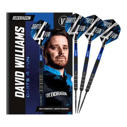 Red Dragon David Williams V1 Steeldarts - 23g Red Dragon David Williams V1 Steeldarts - 23g wird auf dem Bild dargestellt. Diese Steeldarts sind speziell für Präzision und Leistung entworfen.