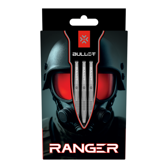 Zu sehen sind die Bullet Ranger Steeldarts. Die Darts sind in einer Dreiergruppe dargestellt.