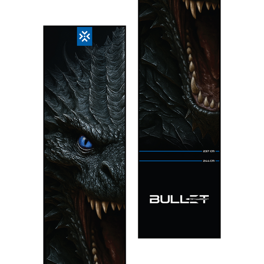 Bullet Hydra Dartmatte ist klar abgebildet. Sie schützt den Boden beim Dartspiel.