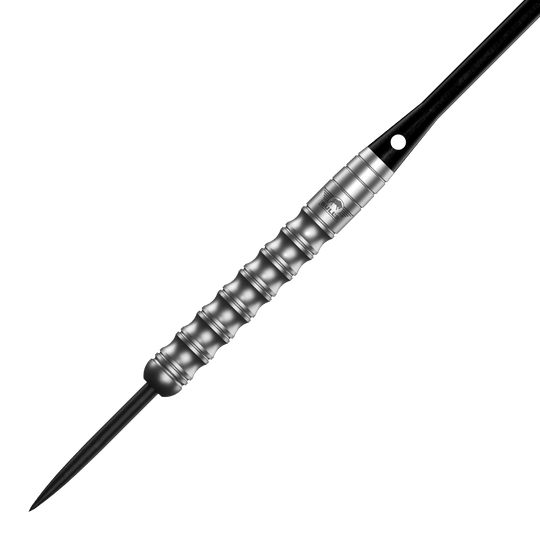 Zu sehen sind die Bulls NL Chaos Green Steeldarts mit 24g. Zwei grüne Steeldarts werden dargestellt.