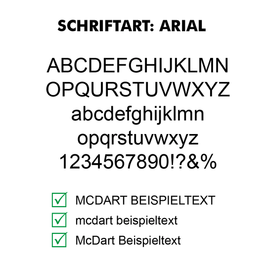 Flightdruck-Schriftart-ArialpJdFk5fkRASvH Flights mit Wunschtext in kräftiger Schrift. Die Flights liegen gestapelt aufeinander.