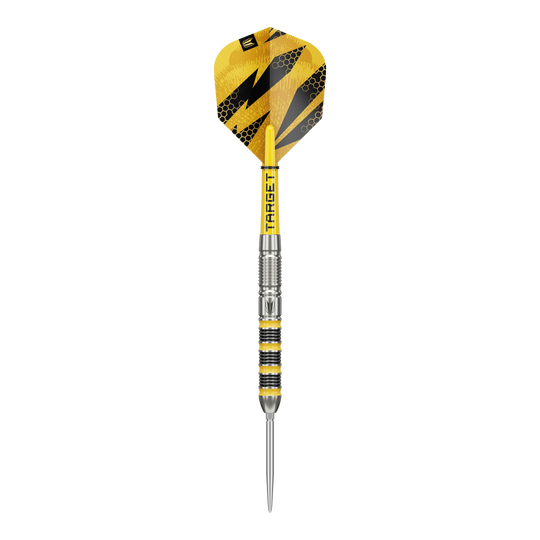 Target Buzz 01 Swiss Points steel darts Das Bild zeigt Target Buzz 01 Swiss Points Steeldarts. Es handelt sich um hochwertige Steeldarts für Präzisionswürfe.