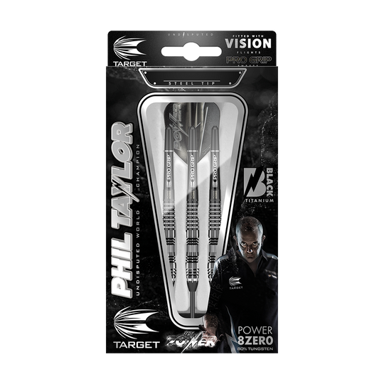 Target Phil Taylor Power 8Zero Black Titanium steel darts