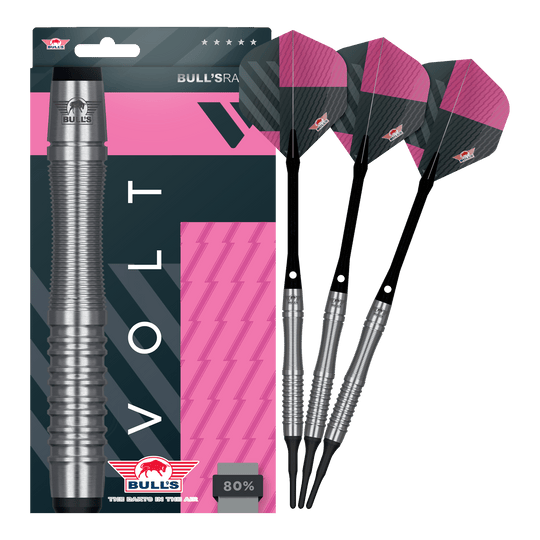 Bulls NL Volt Pink Soft Darts - 19g Bulls NL Volt Pink Soft Darts - 19g