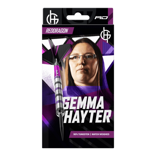 Red Dragon Gemma Hayter steel darts - 22g Abgebildet sind die Red Dragon Gemma Hayter Steeldarts - 22g. Die Darts sind für das Steeldartspiel konzipiert.