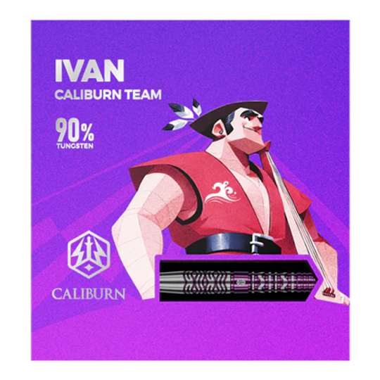 Das Bild stellt die Caliburn Awakening Ivan Softdarts - 20g dar. Diese Darts sind optimal für Softdart-Enthusiasten.