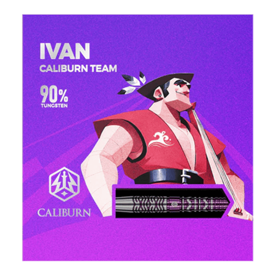Caliburn Awakening Ivan Softdarts - 20g Das Bild stellt die Caliburn Awakening Ivan Softdarts - 20g dar. Diese Darts sind optimal für Softdart-Enthusiasten.