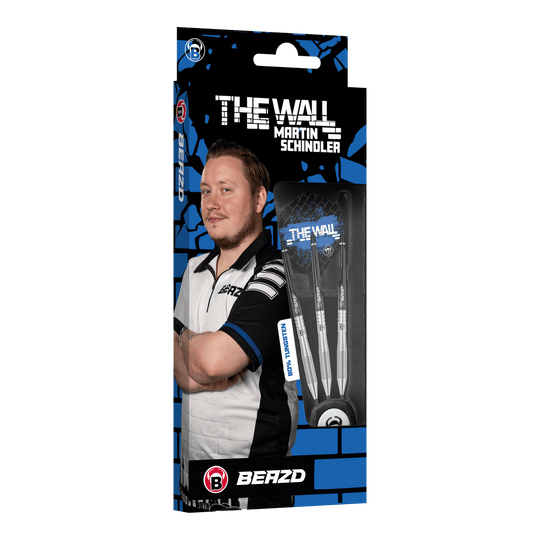 Bulls Martin Schindler TW80 steel darts Beazd Martin Schindler TW80 Steeldarts sind auf diesem Bild zu sehen. Das Produkt wird in einer Nahaufnahme dargestellt.