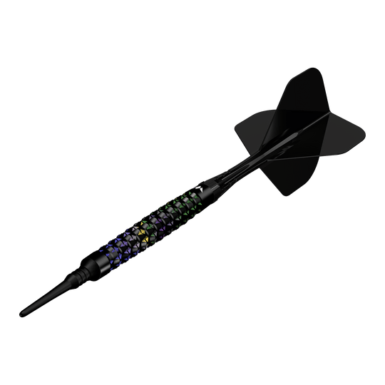 Mission Black Opal Soft Darts - 20g Abgebildet sind die Mission Black Opal Softdarts - 20g. Die Softdarts sind klar erkennbar dargestellt.