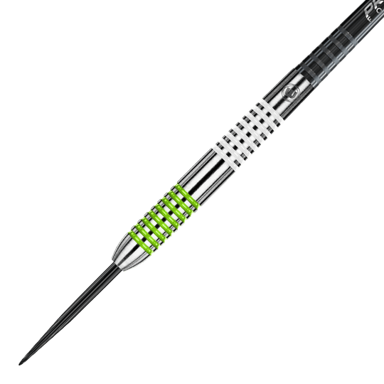 Zu sehen sind die Winmau Ton Machine Steeldarts. Das Produkt ist für präzises und professionelles Dartspiel geeignet.