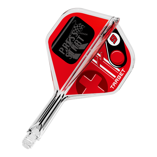 Target K-Flex Press Start No2 Standard Flights Zu sehen ist ein einzelner Dart Flight mit der Bezeichnung 410585 Target K-Flex PressStart No2 Standard 19mm. Es handelt sich um Zubehör für das Dartspiel.