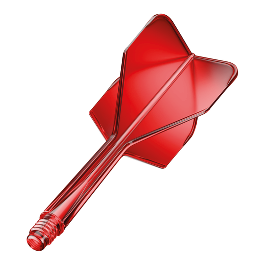 Das Bild zeigt das Produkt "GOAT A1R No6 Flight-Shaft-System" in Rot. Es handelt sich um einen roten Dartflug mit integriertem Schaft.