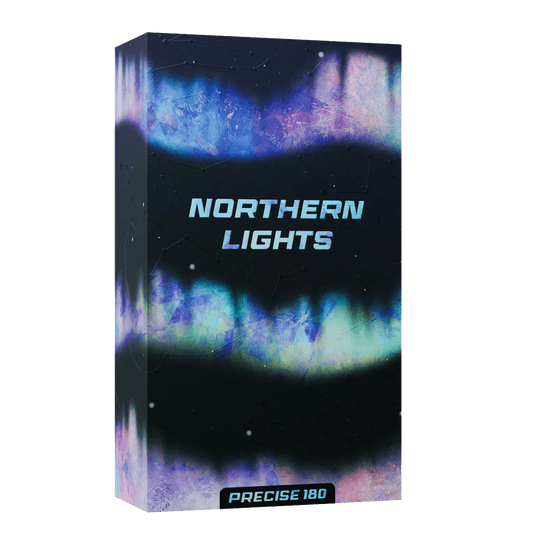 Das Foto zeigt die Precise 180 Northern Lights Steeldarts. Der Artikel ist für enthusiastische Dartspieler geeignet.