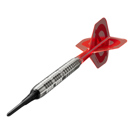 Target Group O 12 Softdarts Abgebildet ist das Target Group O 12 Softdarts Set. Die Flights und Spitzen sind gut sichtbar.