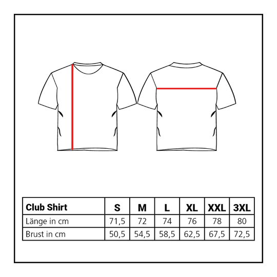 Hier ist das Löwen Kollektion Club T-Shirt zu sehen. Das klassische Design eignet sich perfekt für den Cluballtag.