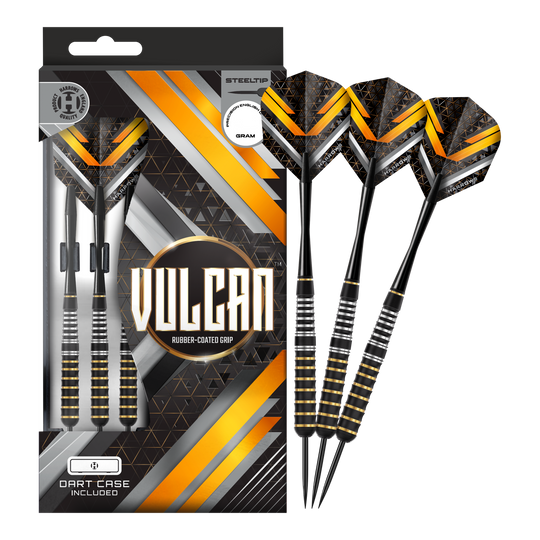 Zu sehen sind hier Harrows Vulcan Steeldarts. Die Darts werden komplett dargestellt.