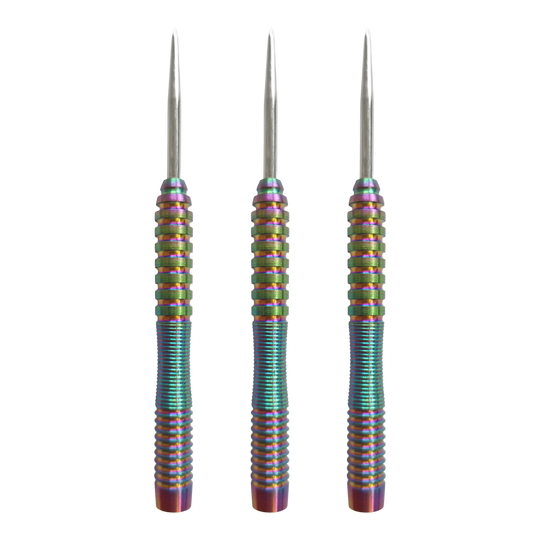 McDart Rainbow 3 steel dart barrels - 22g Hier ist das Produkt McDart Rainbow 3 Steeldart-Barrels - 22g abgebildet. Das Set enthält Steeldart-Barrels im bunten Look.