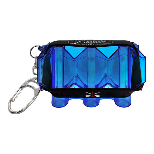 L-Style Krystal Flight Case SP Auf dem Bild ist ein Produkt mit dem Dateinamen LSF3106_LStyle_Krystal_Flight-Case_SP_Blau_1 abgebildet. Wahrscheinlich handelt es sich um ein blaues Flight-Case für Dartflights.
