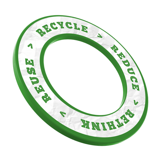 McDart Recycle Reduce Rethink Reuse Dartboard Surround Das Bild zeigt ein Produkt mit dem Dateinamen DBS-RRRR4_Surround_Recyle_Reuse_Reduce_Rethink_Grn_3. Es gibt keine weiteren Informationen zum Produkt.
