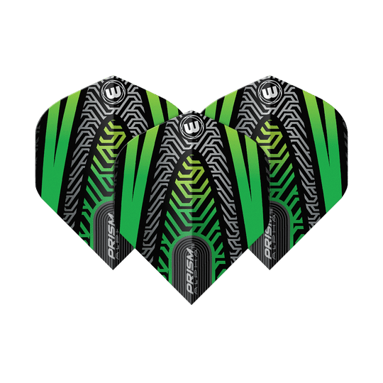 Winmau Prism Alpha Schwarz Grün No2 Standard Flights